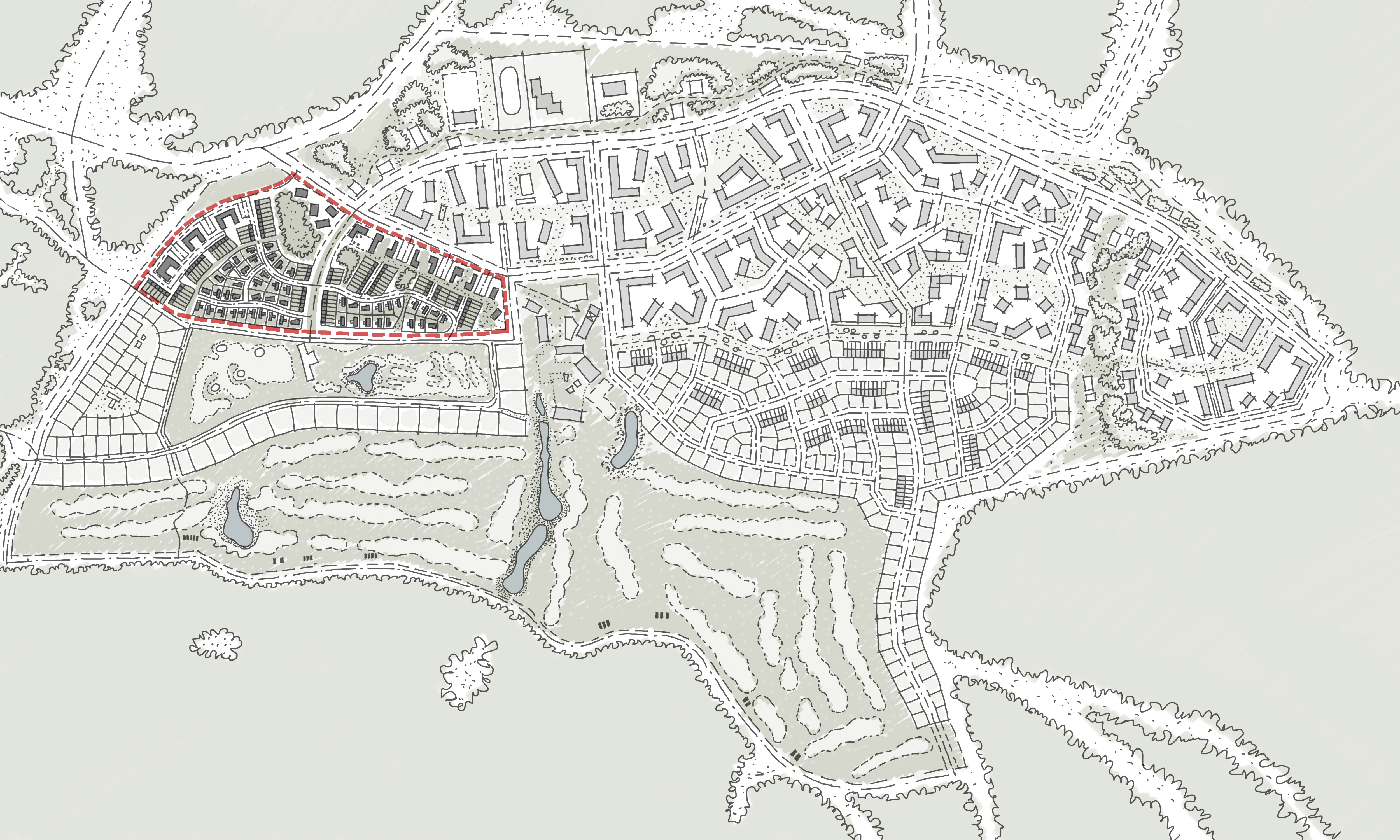 Site plan for Green harbor, Minsk region, Belarus.